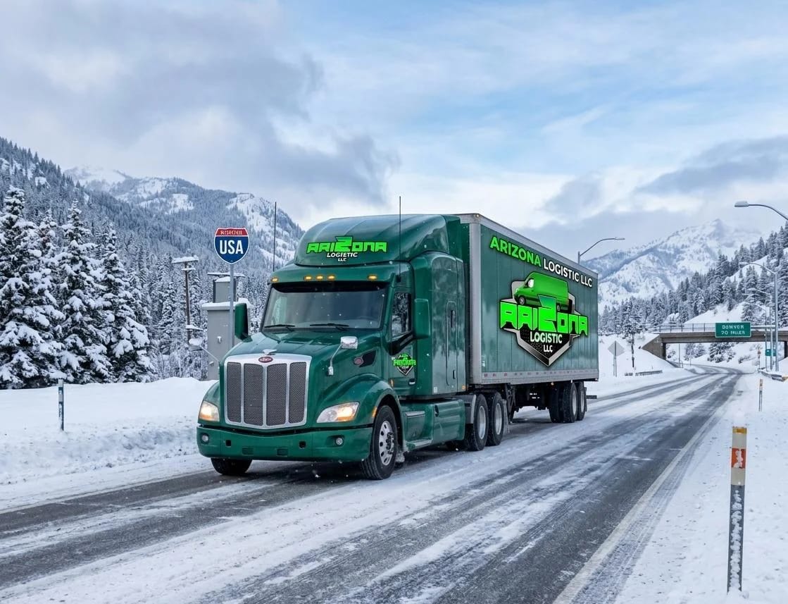 White Semi Snowstorm