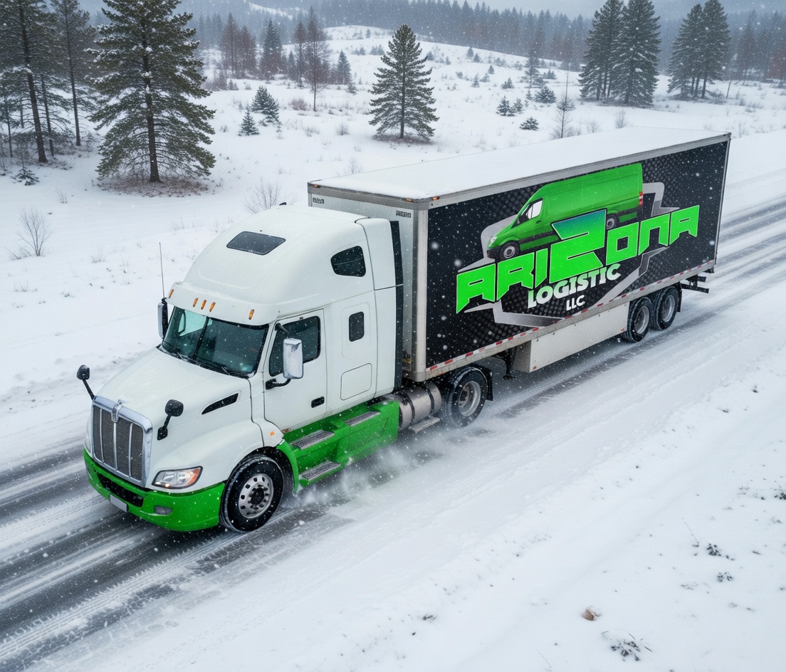Green Semi Snowy Mountain